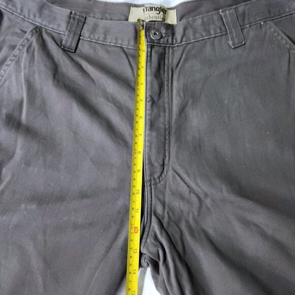 Wrangler Pants Mens 38 x 32 Authentics Fleece lined Cargo Brown Cotton Pants - Picture 8 of 11
